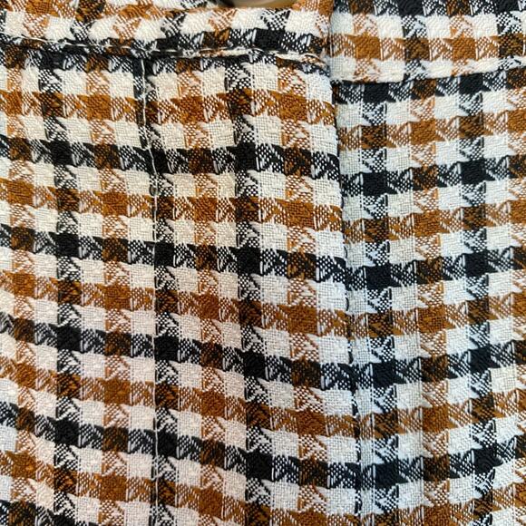 SHEIN Plaid Ankle Pants Size 0 Lightweight Cropped Trousers with Pockets - Picture 3 of 6